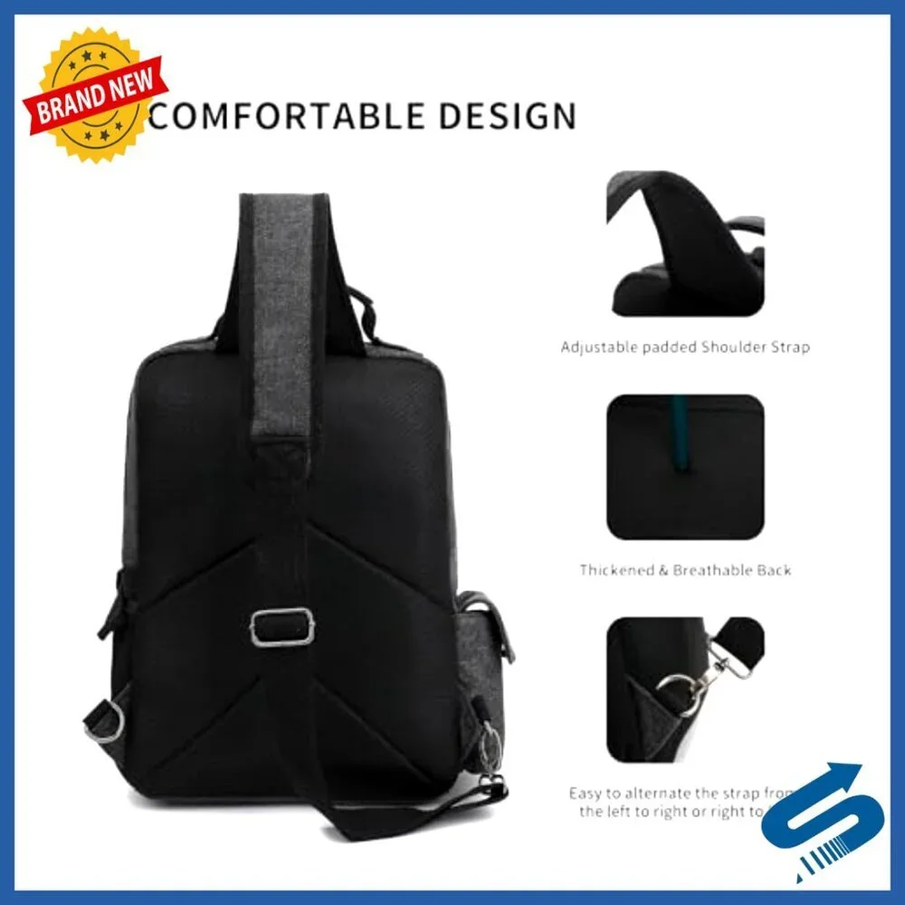 Large Canvas Messenger Bag Crossbody Laptop Backpack Men Daypack